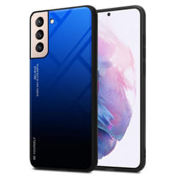 Cadorabo Case for Samsung Galaxy S21 PLUS Cover Protection TPU Silicone Gel  Back case - BLUE - BLACK