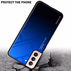 Cadorabo Case for Samsung Galaxy S21 PLUS Cover Protection TPU Silicone Gel  Back case - BLUE - BLACK