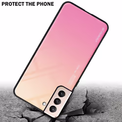 Cadorabo Case for Samsung Galaxy S21 PLUS Cover Protection TPU Silicone Gel  Back case - YELLOW - PINK