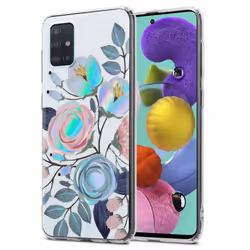 Cadorabo Flower Case for Samsung Galaxy A51 4G / M40s Cover Protection TPU - PEONIES FLOWERS