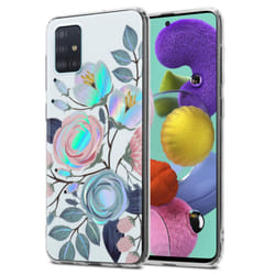 Cadorabo Flower Case for Samsung Galaxy A51 4G / M40s Cover Protection TPU - PEONIES FLOWERS