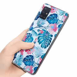 Cadorabo Flower Case for Samsung Galaxy A51 4G / M40s Cover Protection TPU - TURTLE LEAVES
