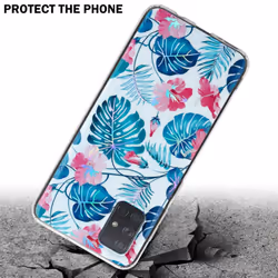 Cadorabo Flower Case for Samsung Galaxy A71 4G Cover Protection TPU - TURTLE LEAVES