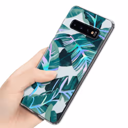 Cadorabo Flower Case for Samsung Galaxy S10 4G Cover Protection TPU - BANANA LEAVES