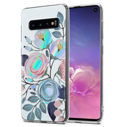 Cadorabo Flower Case for Samsung Galaxy S10 4G Cover Protection TPU - PEONIES FLOWERS