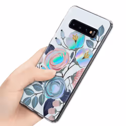 Cadorabo Flower Case for Samsung Galaxy S10 4G Cover Protection TPU - PEONIES FLOWERS