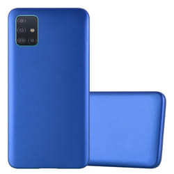 Cadorabo Case for Samsung Galaxy A51 5G Cover Matt Metallic Protection TPU Silicone Gel Back case - METALLIC BLUE
