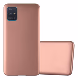 Cadorabo Case for Samsung Galaxy A51 5G Cover Matt Metallic Protection TPU Silicone Gel Back case - METALLIC ROSÃ GOLD