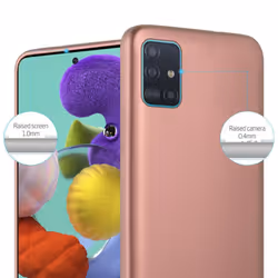 Cadorabo Case for Samsung Galaxy A51 5G Cover Matt Metallic Protection TPU Silicone Gel Back case - METALLIC ROSÃ GOLD