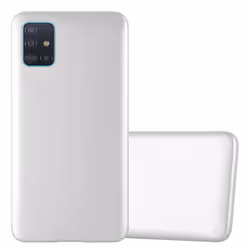 Cadorabo Case for Samsung Galaxy A51 5G Cover Matt Metallic Protection TPU Silicone Gel Back case - METALLIC SILVER