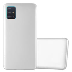 Cadorabo Case for Samsung Galaxy A51 5G Cover Matt Metallic Protection TPU Silicone Gel Back case - METALLIC SILVER