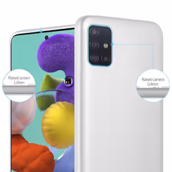 Cadorabo Case for Samsung Galaxy A51 5G Cover Matt Metallic Protection TPU Silicone Gel Back case - METALLIC SILVER