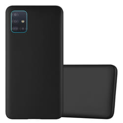 Cadorabo Case for Samsung Galaxy A71 5G Cover Matt Metallic Protection TPU Silicone Gel Back case - METALLIC BLACK