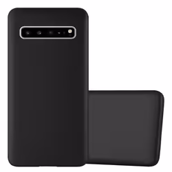 Cadorabo Case for Samsung Galaxy S10 5G Cover Matt Metallic Protection TPU Silicone Gel Back case - METALLIC BLACK