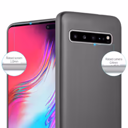 Cadorabo Case for Samsung Galaxy S10 5G Cover Matt Metallic Protection TPU Silicone Gel Back case - METALLIC GREY