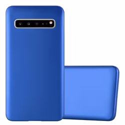 Cadorabo Case for Samsung Galaxy S10 5G Cover Matt Metallic Protection TPU Silicone Gel Back case - METALLIC BLUE