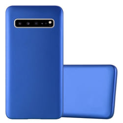 Cadorabo Case for Samsung Galaxy S10 5G Cover Matt Metallic Protection TPU Silicone Gel Back case - METALLIC BLUE
