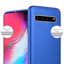 Cadorabo Case for Samsung Galaxy S10 5G Cover Matt Metallic Protection TPU Silicone Gel Back case - METALLIC BLUE