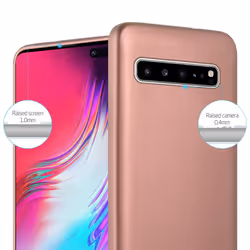 Cadorabo Case for Samsung Galaxy S10 5G Cover Matt Metallic Protection TPU Silicone Gel Back case - METALLIC ROSÃ GOLD