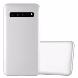 Cadorabo Case for Samsung Galaxy S10 5G Cover Matt Metallic Protection TPU Silicone Gel Back case - METALLIC SILVER
