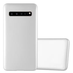 Cadorabo Case for Samsung Galaxy S10 5G Cover Matt Metallic Protection TPU Silicone Gel Back case - METALLIC SILVER