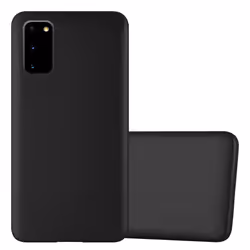 Cadorabo Case for Samsung Galaxy S20 Cover Matt Metallic Protection TPU Silicone Gel Back case - METALLIC BLACK