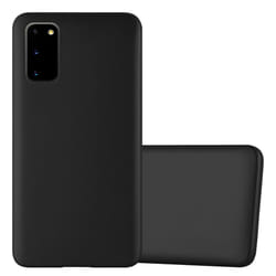 Cadorabo Case for Samsung Galaxy S20 Cover Matt Metallic Protection TPU Silicone Gel Back case - METALLIC BLACK