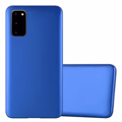 Cadorabo Case for Samsung Galaxy S20 Cover Matt Metallic Protection TPU Silicone Gel Back case - METALLIC BLUE