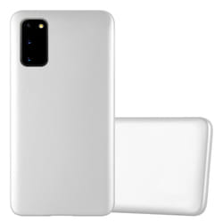 Cadorabo Case for Samsung Galaxy S20 Cover Matt Metallic Protection TPU Silicone Gel Back case - METALLIC SILVER