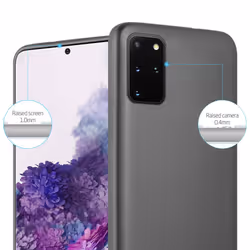 Cadorabo Case for Samsung Galaxy S20 PLUS Cover Matt Metallic Protection TPU Silicone Gel Back case - METALLIC GREY