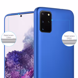 Cadorabo Case for Samsung Galaxy S20 PLUS Cover Matt Metallic Protection TPU Silicone Gel Back case - METALLIC BLUE