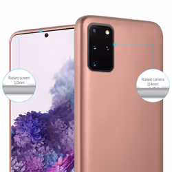 Cadorabo Case for Samsung Galaxy S20 PLUS Cover Matt Metallic Protection TPU Silicone Gel Back case - METALLIC ROSÃ GOLD