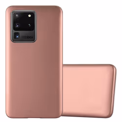Cadorabo Case for Samsung Galaxy S20 ULTRA Cover Matt Metallic Protection TPU Silicone Gel Back case - METALLIC ROSÃ GOLD