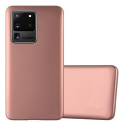 Cadorabo Case for Samsung Galaxy S20 ULTRA Cover Matt Metallic Protection TPU Silicone Gel Back case - METALLIC ROSÃ GOLD