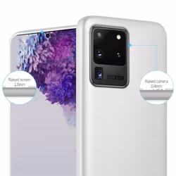 Cadorabo Case for Samsung Galaxy S20 ULTRA Cover Matt Metallic Protection TPU Silicone Gel Back case - METALLIC SILVER