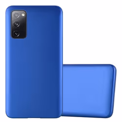 Cadorabo Case for Samsung Galaxy S20 FE Cover Matt Metallic Protection TPU Silicone Gel Back case - METALLIC BLUE