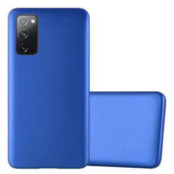 Cadorabo Case for Samsung Galaxy S20 FE Cover Matt Metallic Protection TPU Silicone Gel Back case - METALLIC BLUE