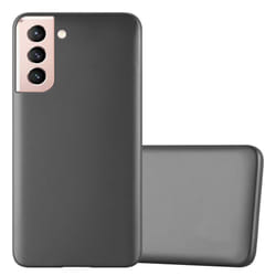 Cadorabo Case for Samsung Galaxy S21 5G Cover Matt Metallic Protection TPU Silicone Gel Back case - METALLIC GREY