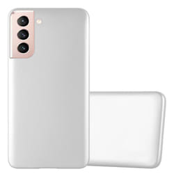 Cadorabo Case for Samsung Galaxy S21 5G Cover Matt Metallic Protection TPU Silicone Gel Back case - METALLIC SILVER