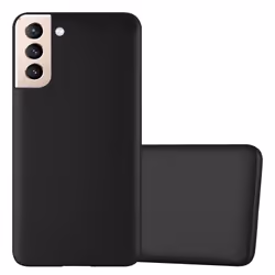 Cadorabo Case for Samsung Galaxy S21 PLUS Cover Matt Metallic Protection TPU Silicone Gel Back case - METALLIC BLACK