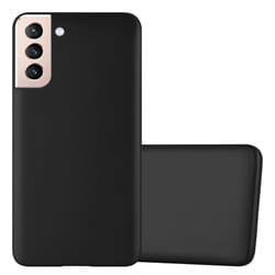 Cadorabo Case for Samsung Galaxy S21 PLUS Cover Matt Metallic Protection TPU Silicone Gel Back case - METALLIC BLACK