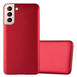 Cadorabo Case for Samsung Galaxy S21 PLUS Cover Matt Metallic Protection TPU Silicone Gel Back case - METALLIC RED