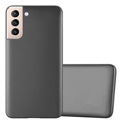 Cadorabo Case for Samsung Galaxy S21 PLUS Cover Matt Metallic Protection TPU Silicone Gel Back case - METALLIC GREY
