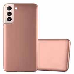 Cadorabo Case for Samsung Galaxy S21 PLUS Cover Matt Metallic Protection TPU Silicone Gel Back case - METALLIC ROSÃ GOLD