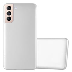 Cadorabo Case for Samsung Galaxy S21 PLUS Cover Matt Metallic Protection TPU Silicone Gel Back case - METALLIC SILVER