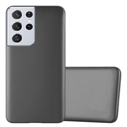 Cadorabo Case for Samsung Galaxy S21 ULTRA Cover Matt Metallic Protection TPU Silicone Gel Back case - METALLIC GREY