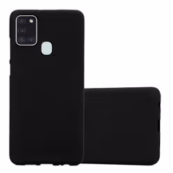 Cadorabo Case for Samsung Galaxy A21s Cover Matt Protection TPU Silicone Gel Back case - FROST BLACK