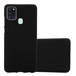Cadorabo Case for Samsung Galaxy A21s Cover Matt Protection TPU Silicone Gel Back case - FROST BLACK