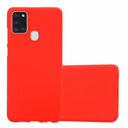 Cadorabo Case for Samsung Galaxy A21s Cover Matt Protection TPU Silicone Gel Back case - FROST RED