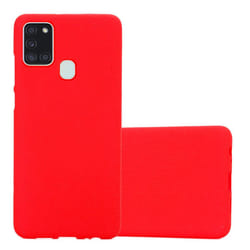 Cadorabo Case for Samsung Galaxy A21s Cover Matt Protection TPU Silicone Gel Back case - FROST RED